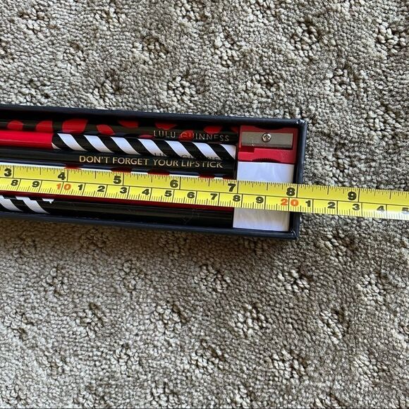 Lulu Guiness Pencil Case with 6 Pencils, Eraser and Sharpener NWT - Picture 6 of 6